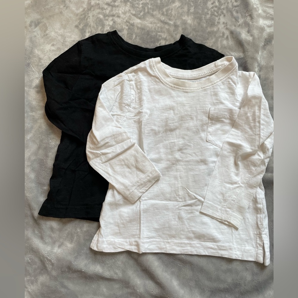 Primark Kids Long Sleeve Tees - Black and White